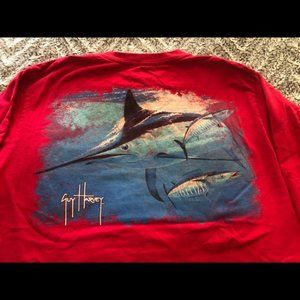 NEW - Guy Harvey Long Sleeve Red Graphic Tee  - M